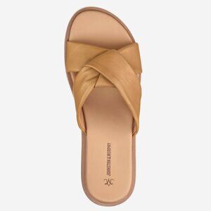 Johnston & Murphy Women's Mitzi Knotted Sandal, tan, size 8.5